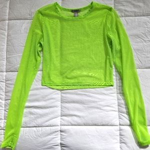 Forever 21 neon mesh crop top